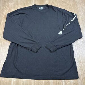 Carhartt Loose Fit Mens Black Long Sleeve Crew Neck T-Shirt Size Large